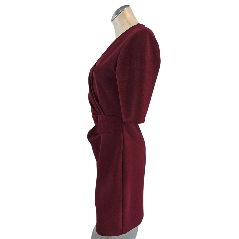 Tahari ASL Size 8 Burgundy Sheath Dress  Day to Night - Picture 4 of 8